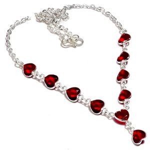 Gorgeous  Pink Rubellite Sterling Silver Necklace